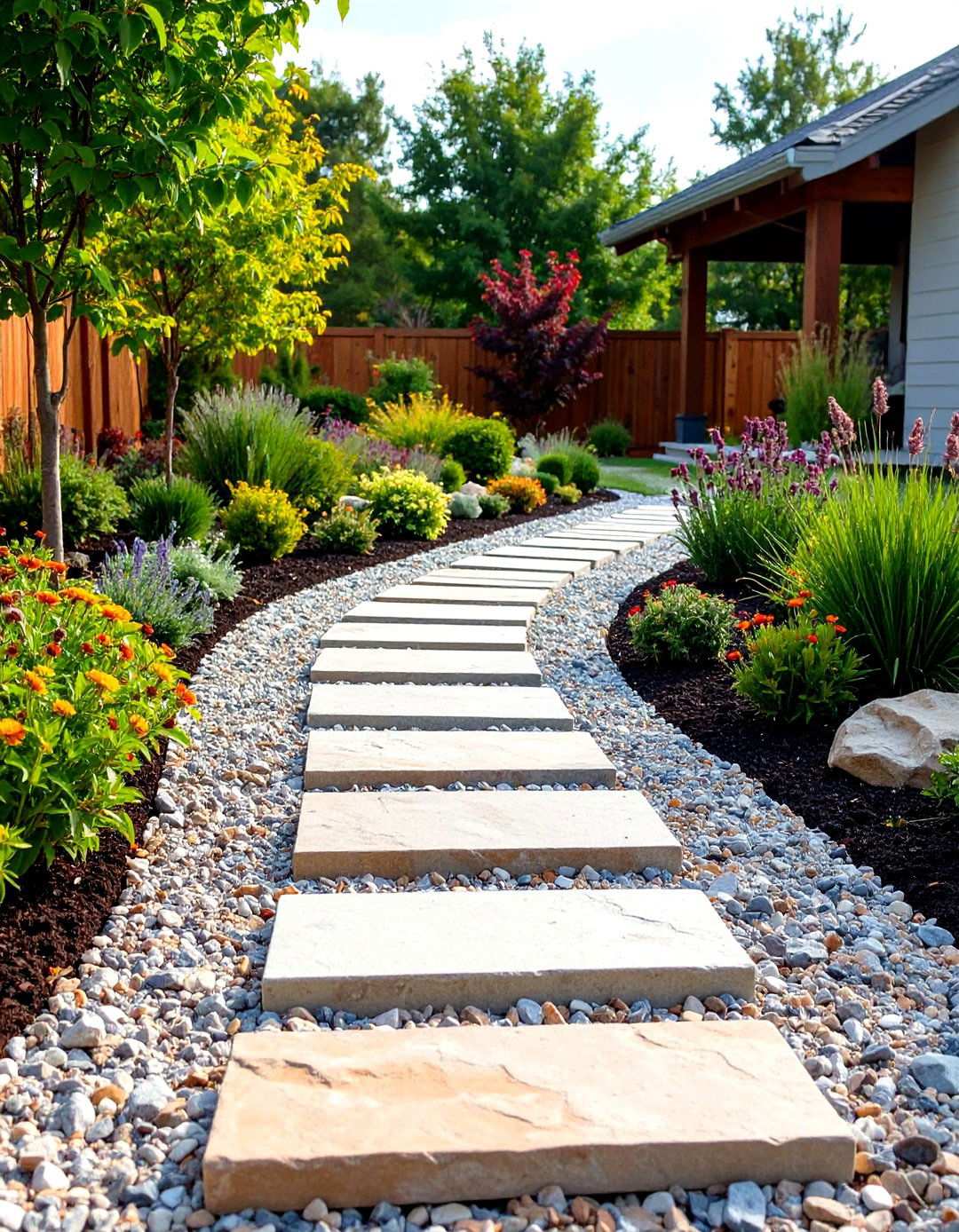 Decomposed Granite Integrated Pathway - 24 Stepping Stone Walkway Ideas