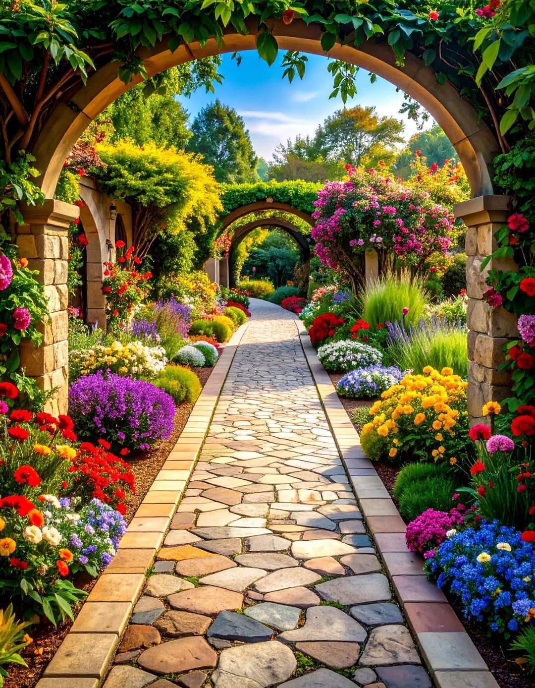 Decorative Border Accent Design - 24 Paver Walkway Ideas