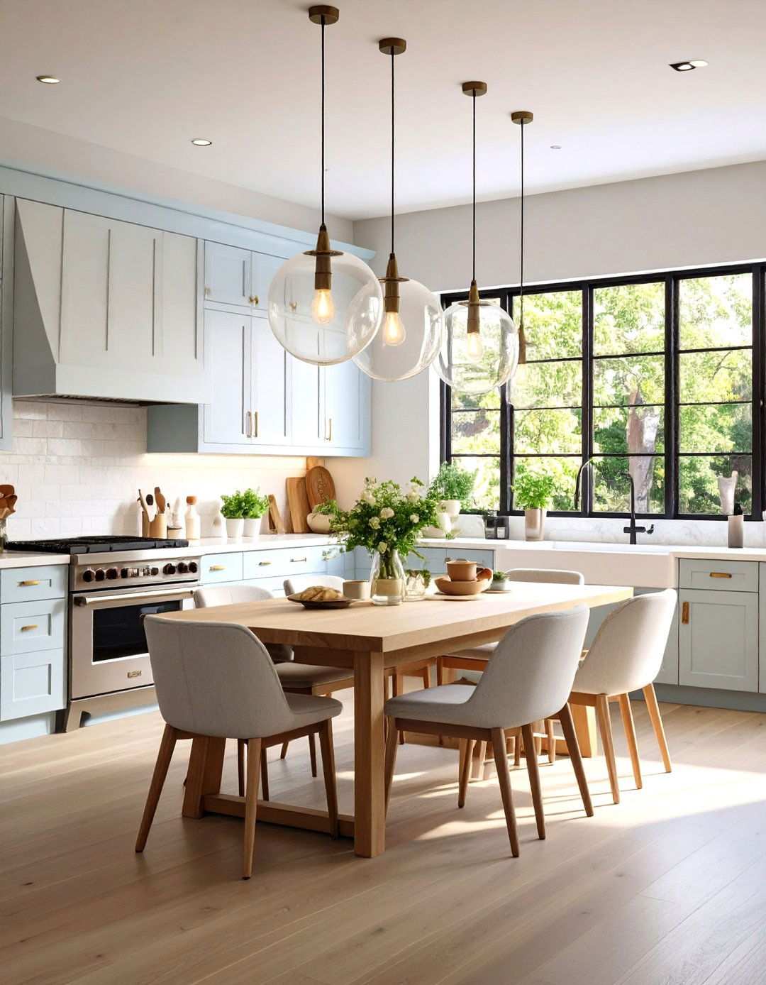 Decorative Glass Globe Pendants - 24 Small Kitchen Lighting Ideas