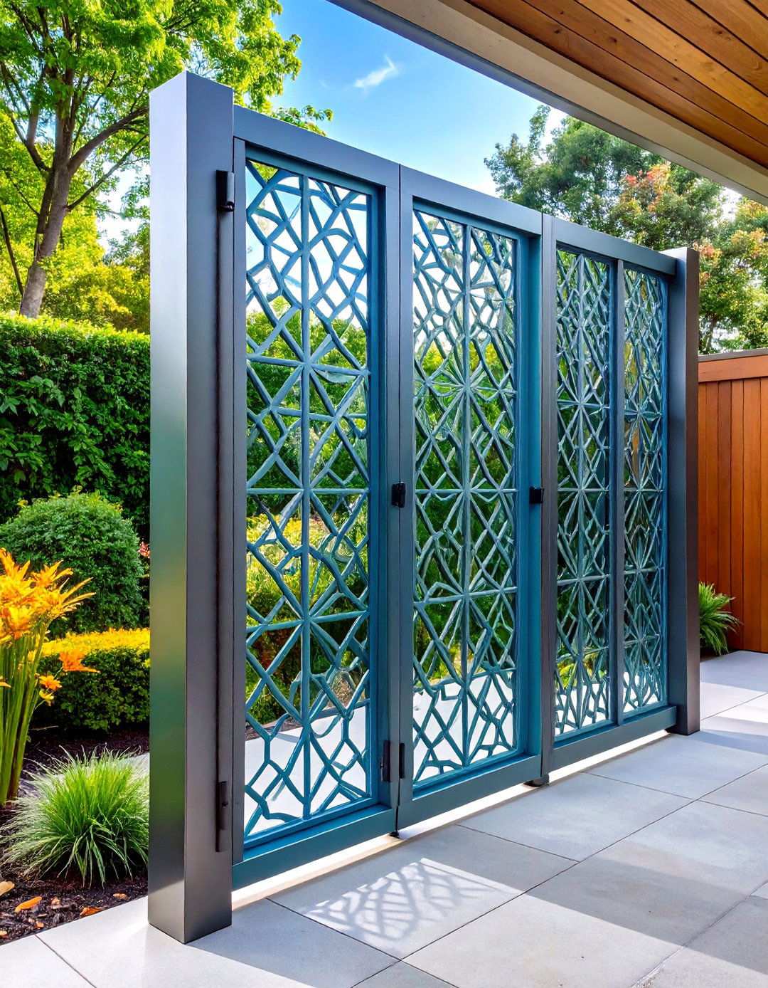 Decorative Metal Laser Cut Privacy Panels - 24 Outdoor Privacy Screen Ideas
