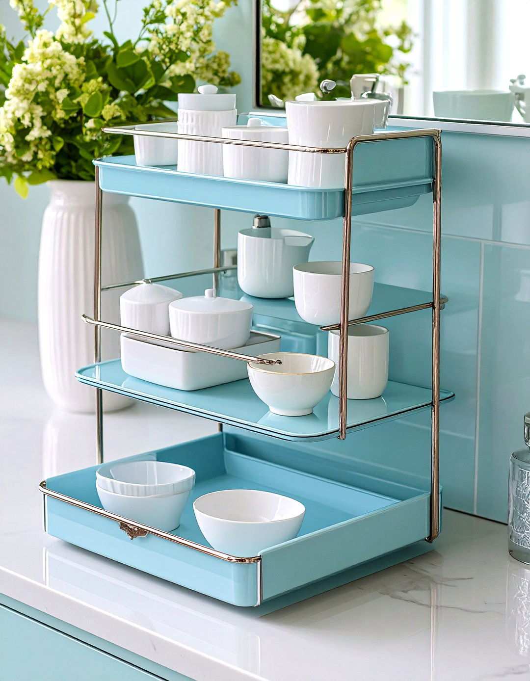 Decorative Storage Trays - 24 vanity organization ideas