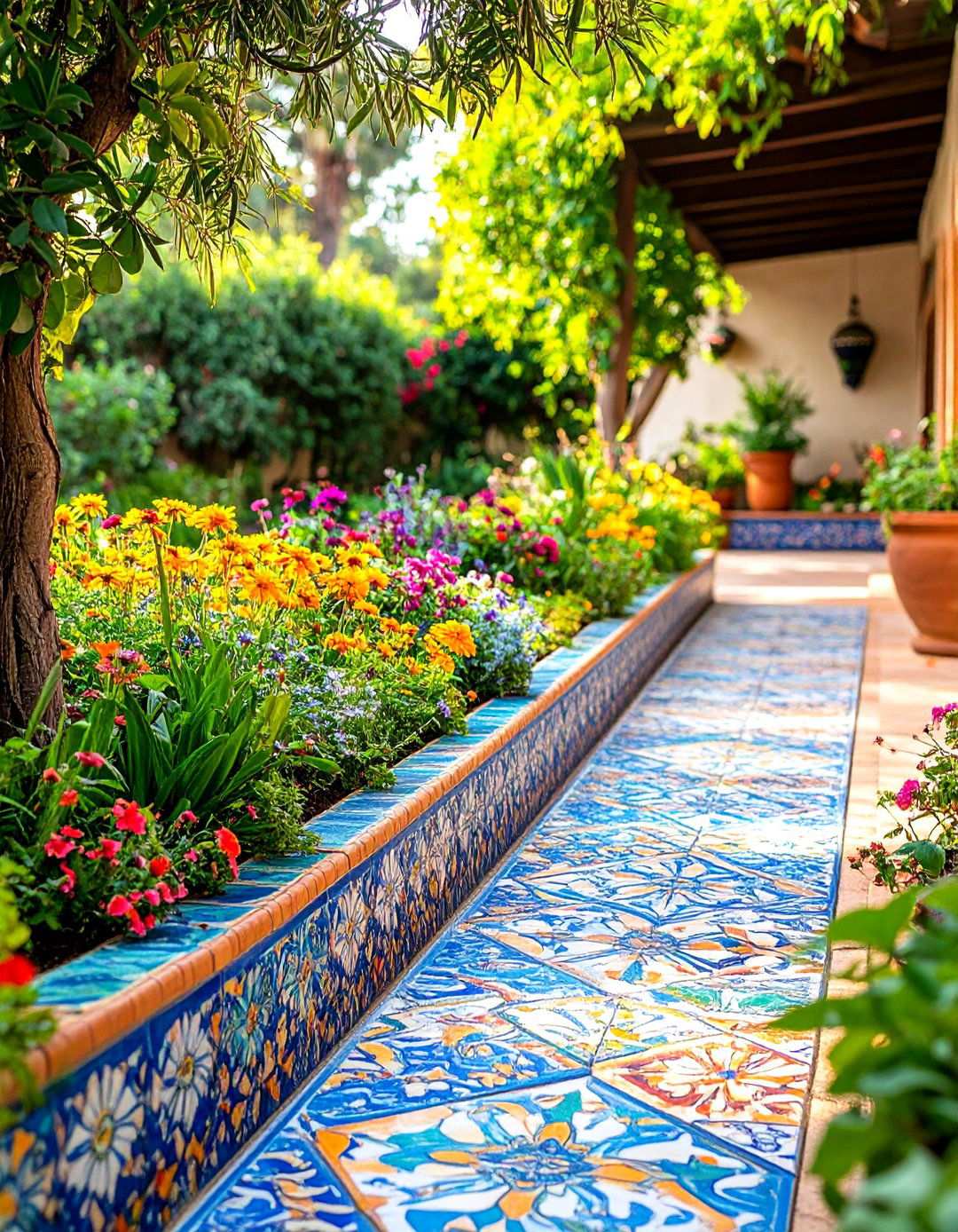 Decorative Tile Garden Edging - 24 Modern Garden Edging Ideas