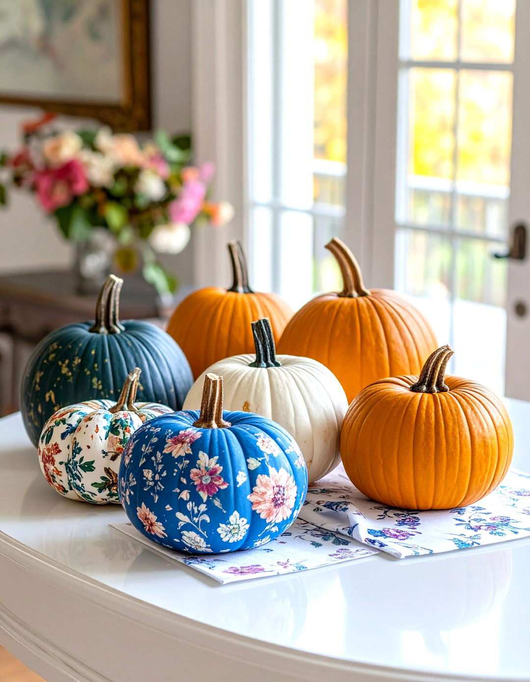 Decoupage Napkin Pumpkin Collection - 24 Pumpkin Decor Ideas