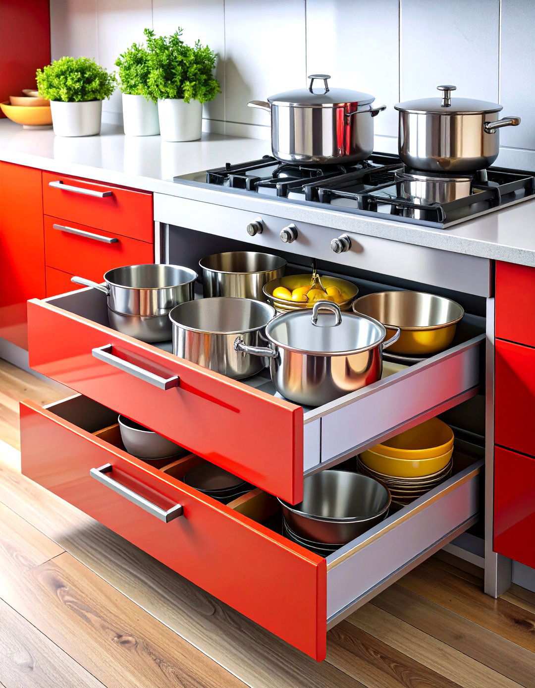 Deep Drawer Storage Systems - 24 Pots and Pans Storage Ideas