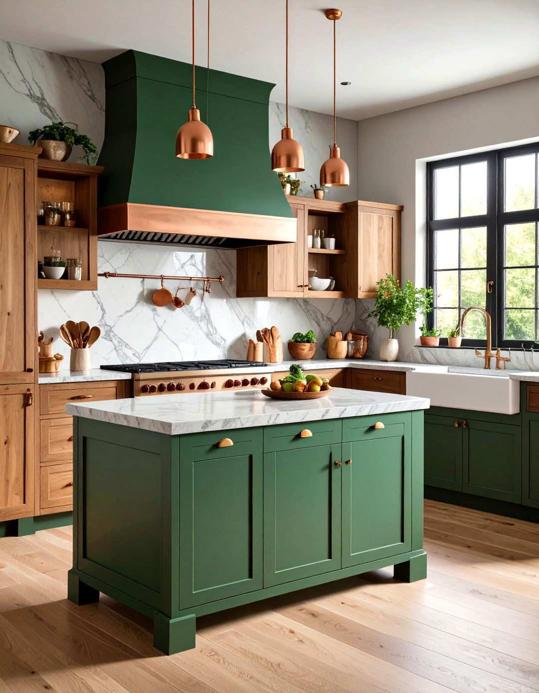 Deep Forest Green Ranges - 24 Kitchen With Colored Appliances Ideas