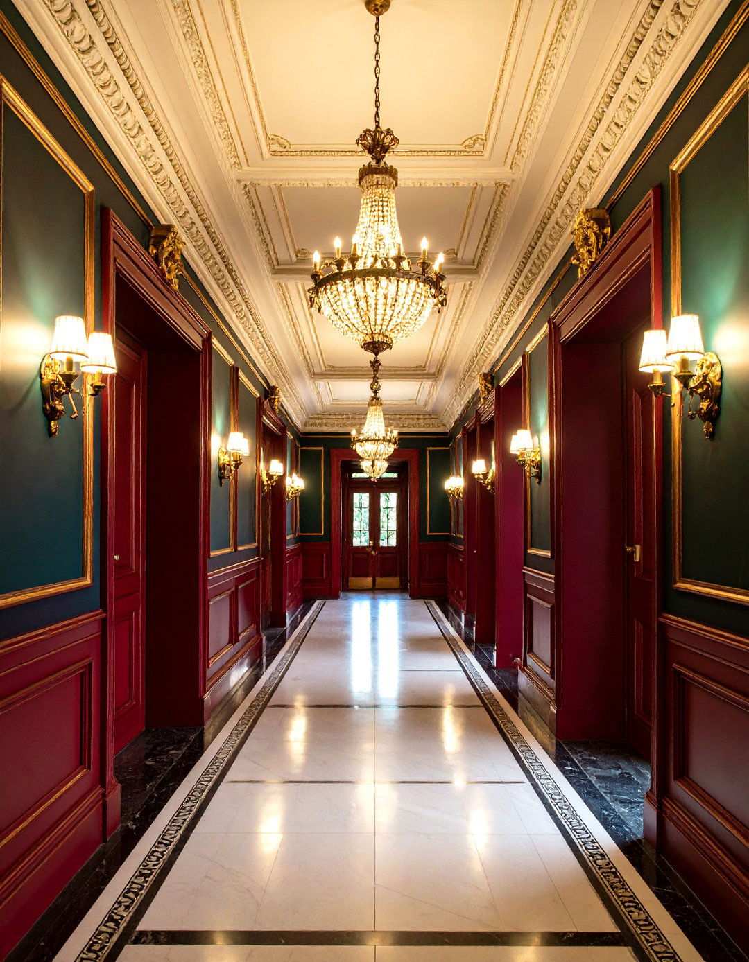 Deep Jewel Tone Color Palettes - 24 Victorian Hallway Ideas