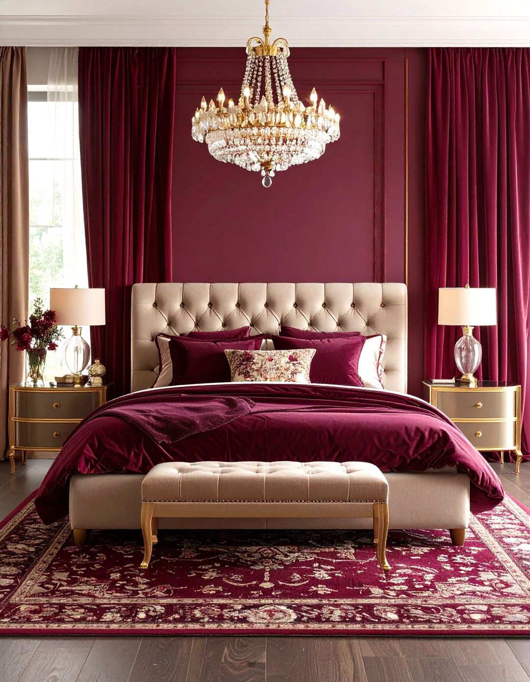 Deep Plum Maximalist Bedroom - 24 Purple Bedroom Ideas