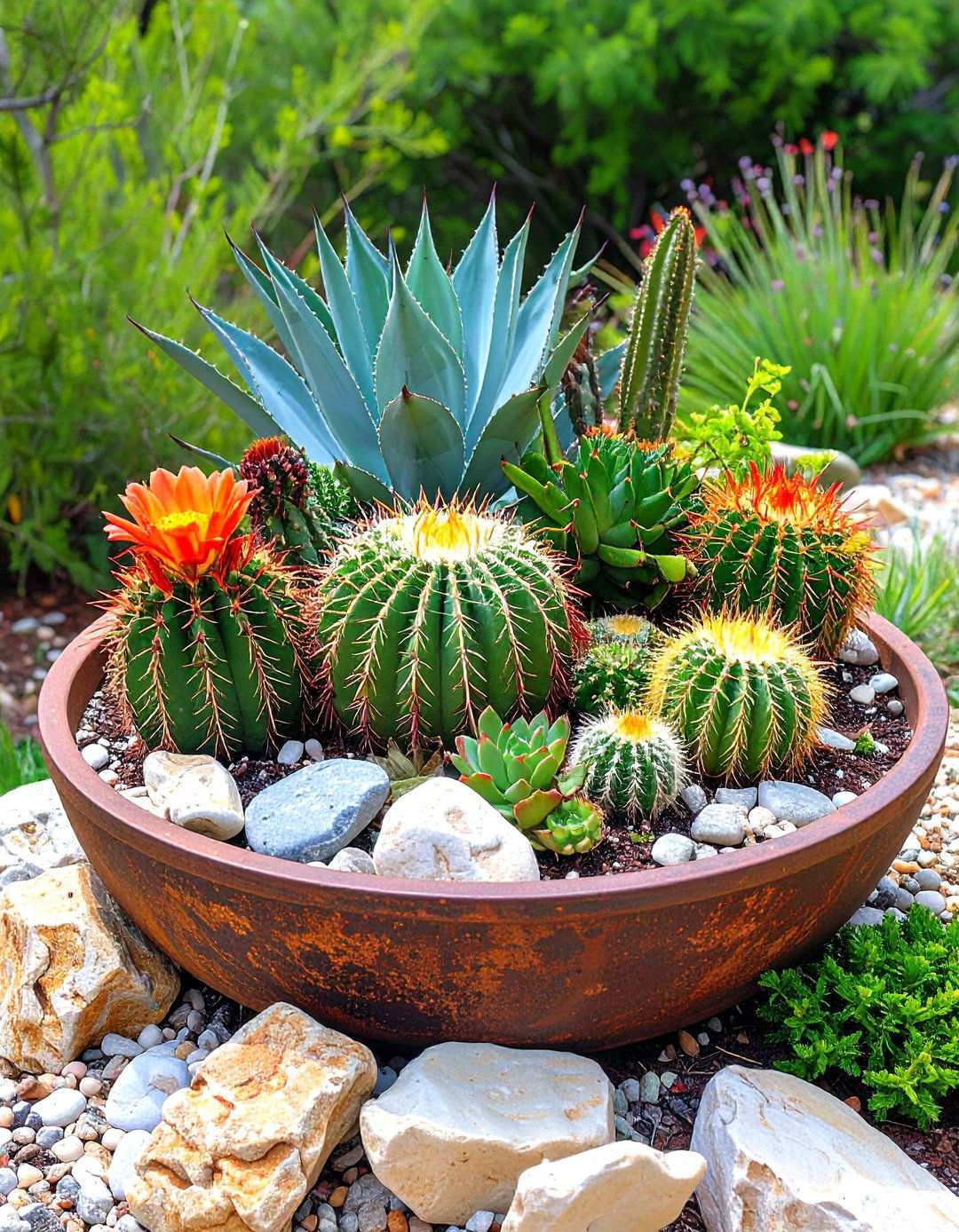 Desert Landscape Container Themes - 24 Outdoor Succulent Container Ideas