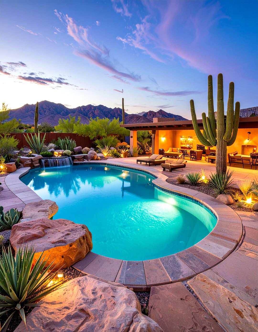 Desert Oasis Lagoon Pool - 24 Lagoon Pool Ideas