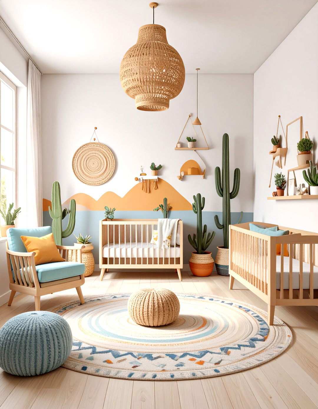 Desert Oasis Nursery with Cacti and Succulents - 24 Nursery Garden Ideas