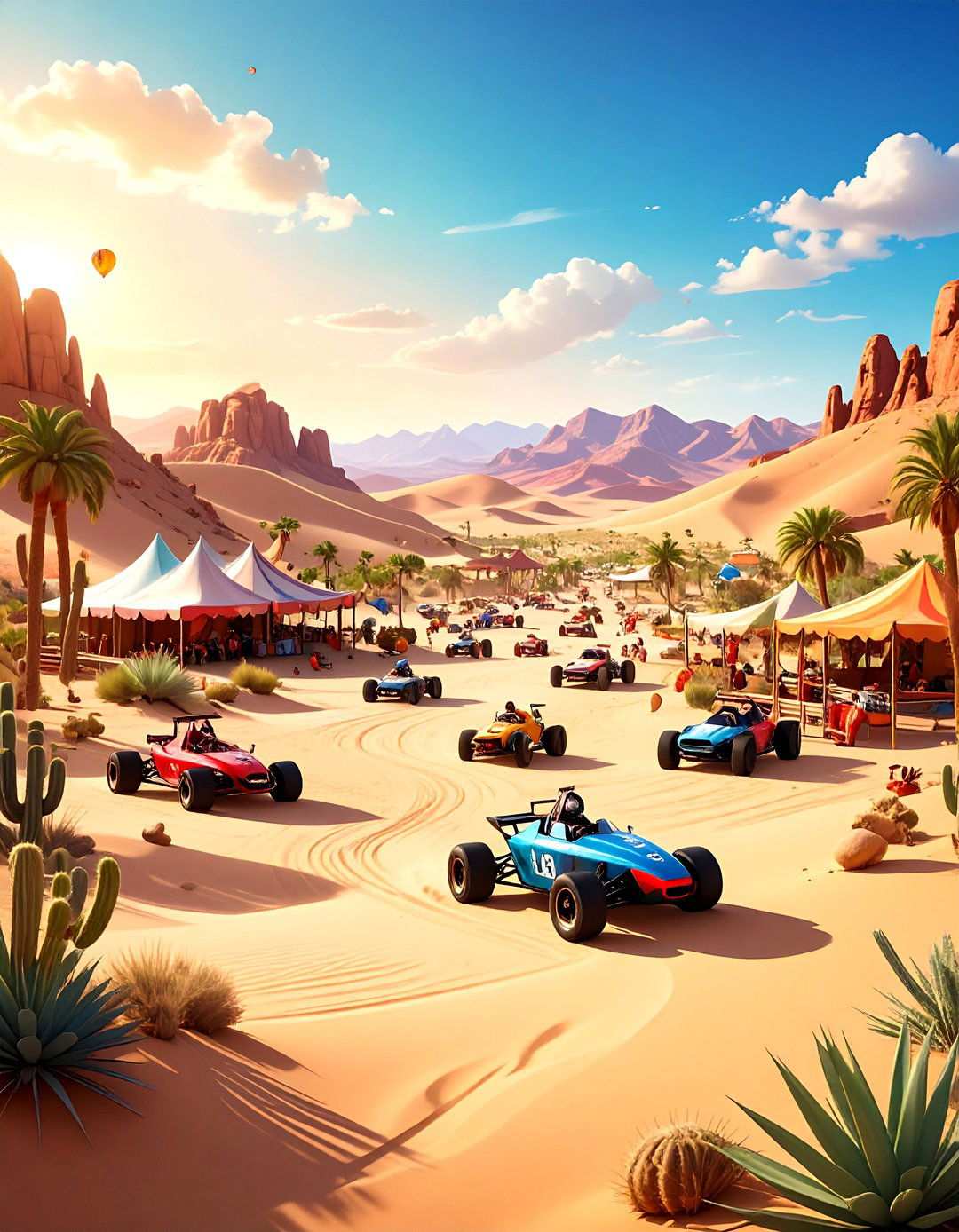 Desert Racing Rally Adventure - 24 Hot Wheels Birthday Party Ideas