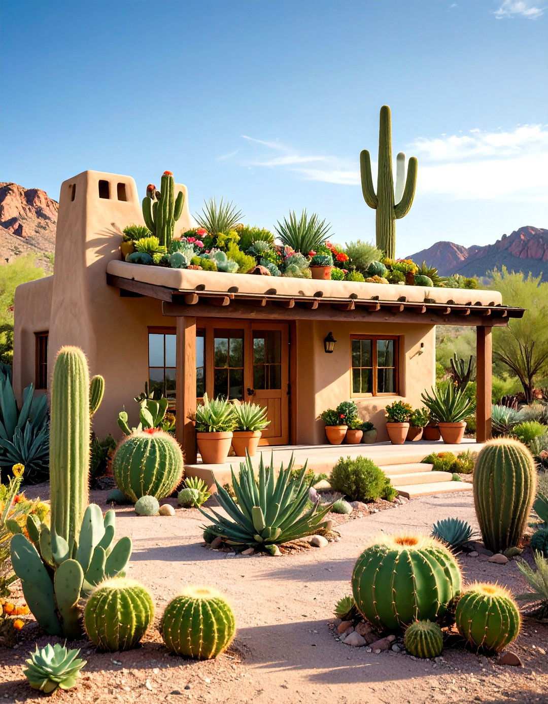 Desert Southwest Adobe Green Roofs - 24 Houses With Green Roofs
