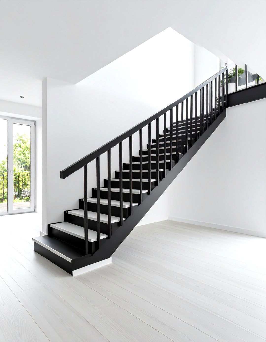 Diagonal Stripe Patterns - 24 Stair Riser Ideas