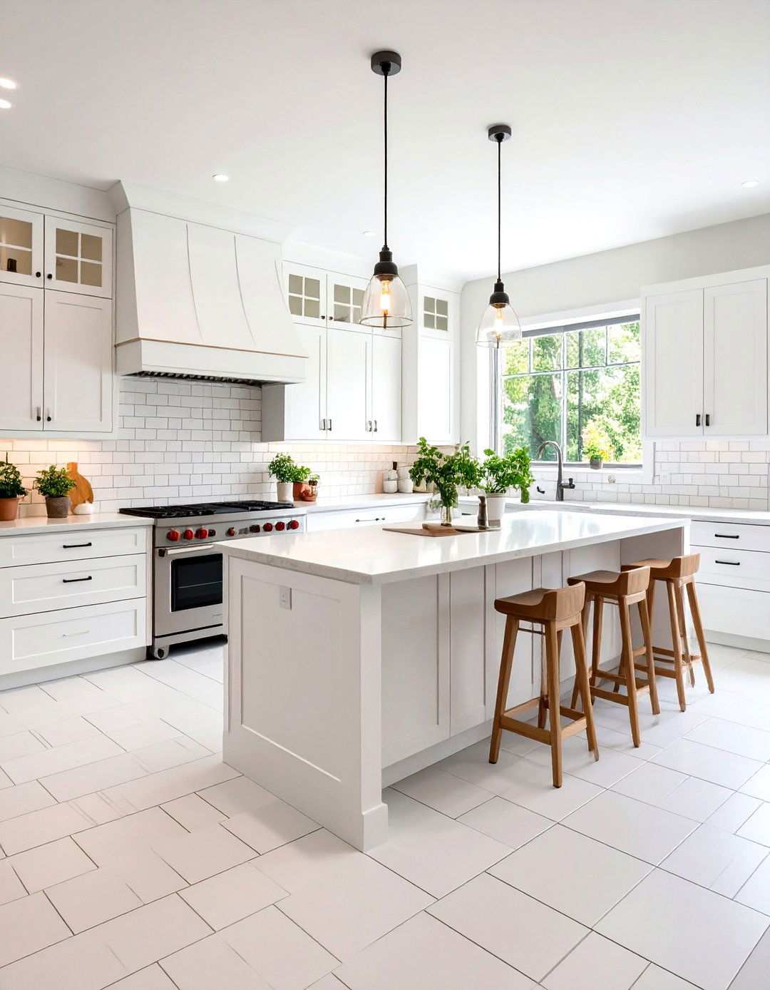 Diagonal Subway Tile Layout Pattern - 24 Kitchen Floor Ideas