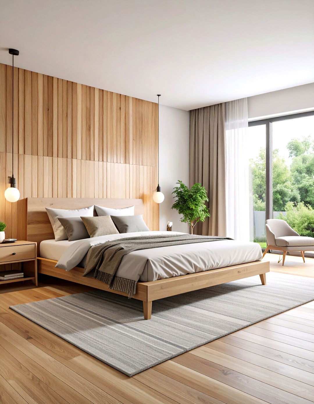 Diagonal Wood Slat Configuration - 24 Wood Accent Wall Ideas