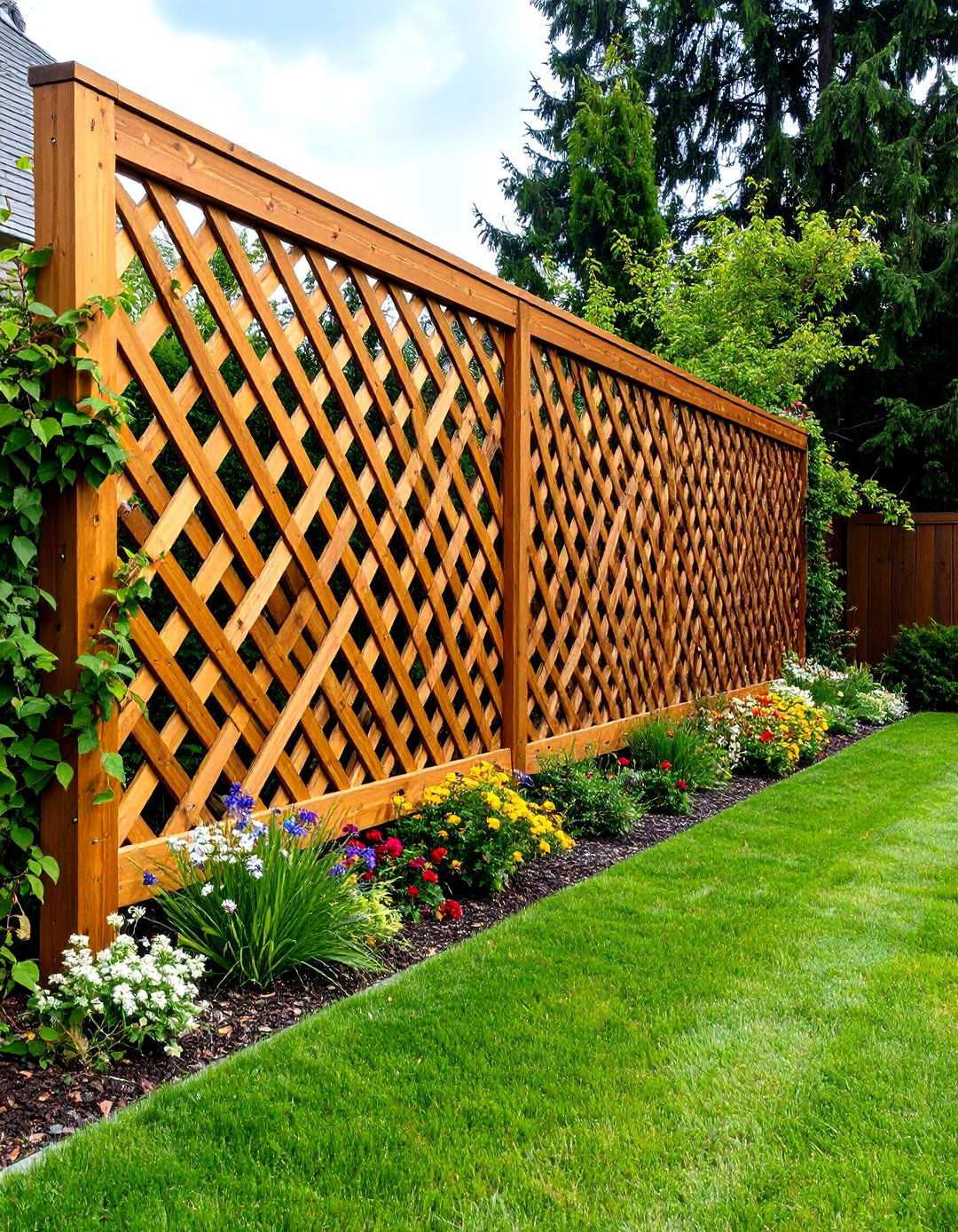 Diamond Lattice Privacy Screen - 24 Lattice Fence Ideas