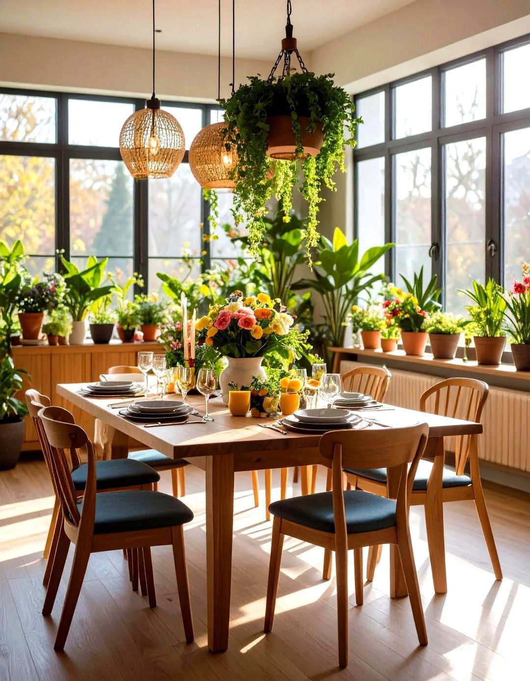 Dining Room Plant Ambiance - 24 Ways Decorating With Plants