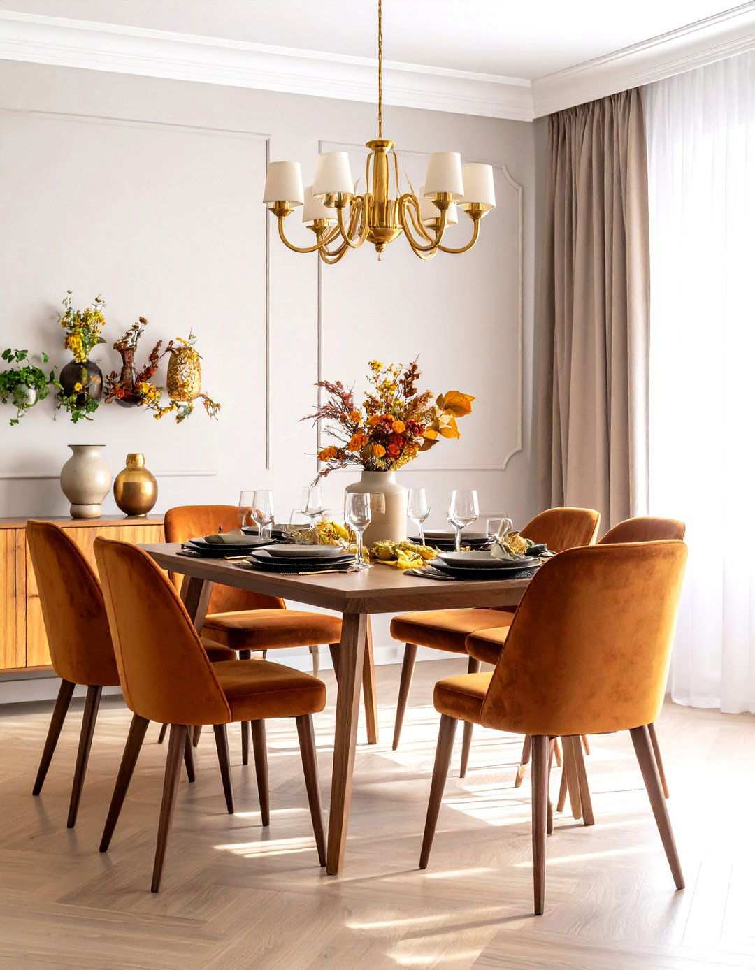 Dining Room Rust and Cream Scheme - 24 Warm Color Palettes for Every Room in the House