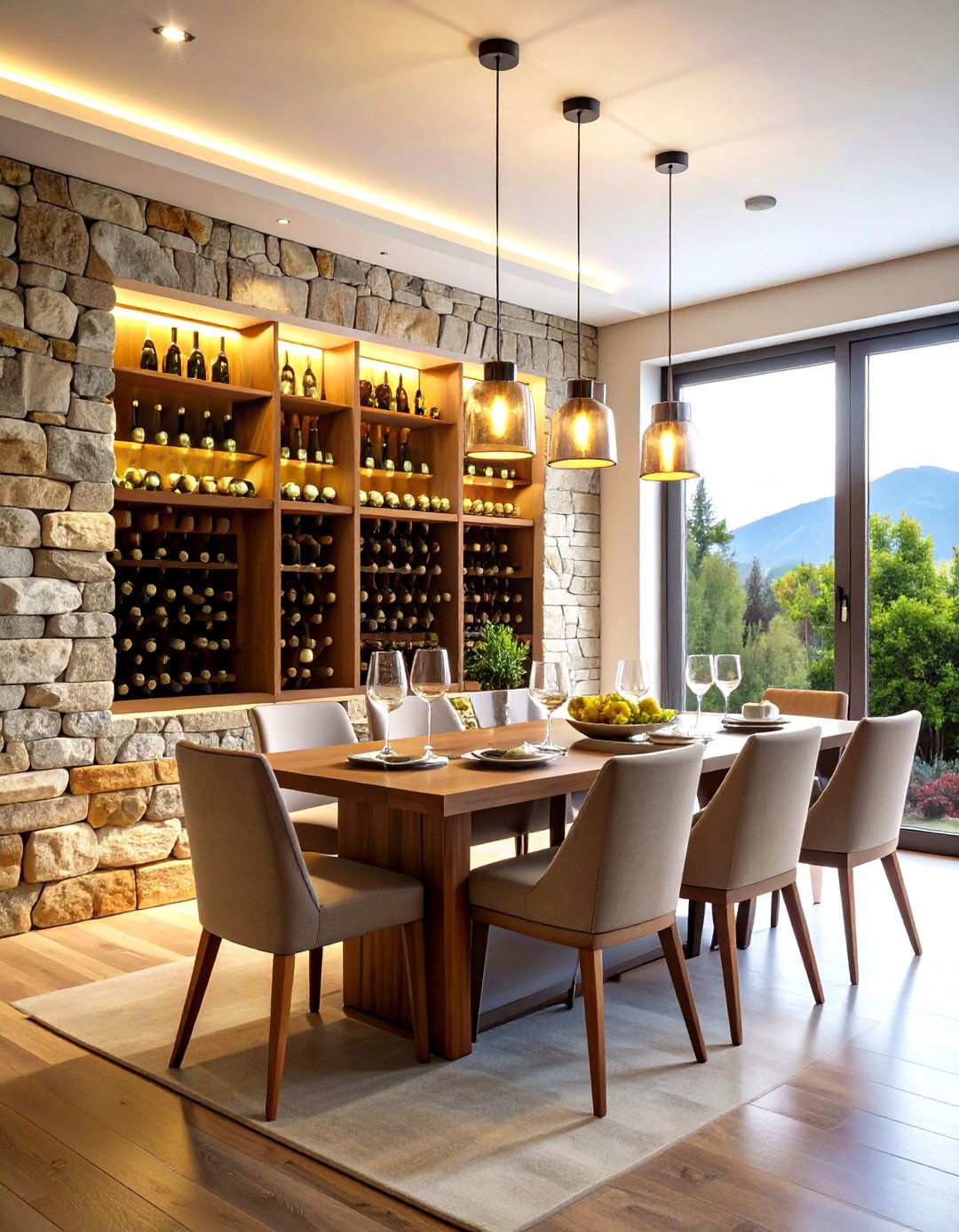 Dining Room Wine Storage Niche - 24 Wall Niche Ideas
