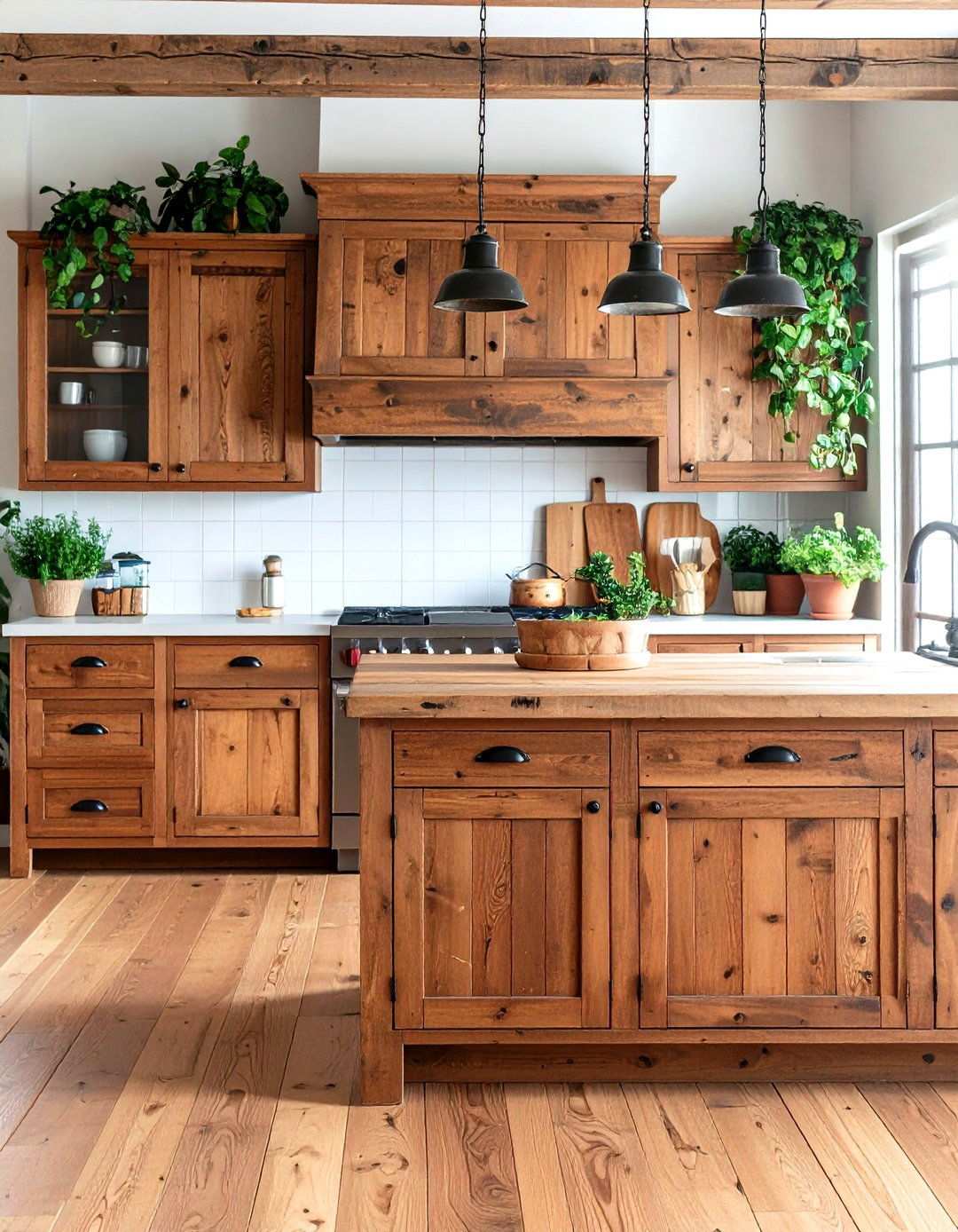 Distressed Cherry Rustic Cabinet Finish - 24 Natural Cherry Kitchen Cabinets