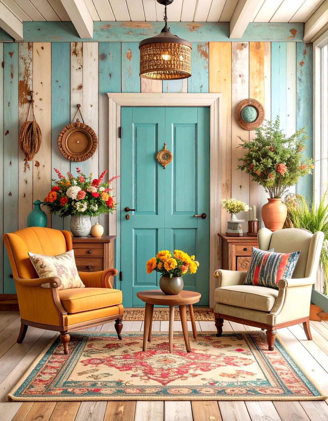 Distressed Vintage Shiplap Character Wall - 24 Shiplap Wall Entryway Ideas