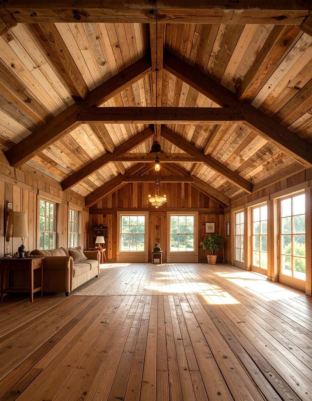 Distressed Wood Ceiling Finishes - 24 Wood Ceiling Ideas