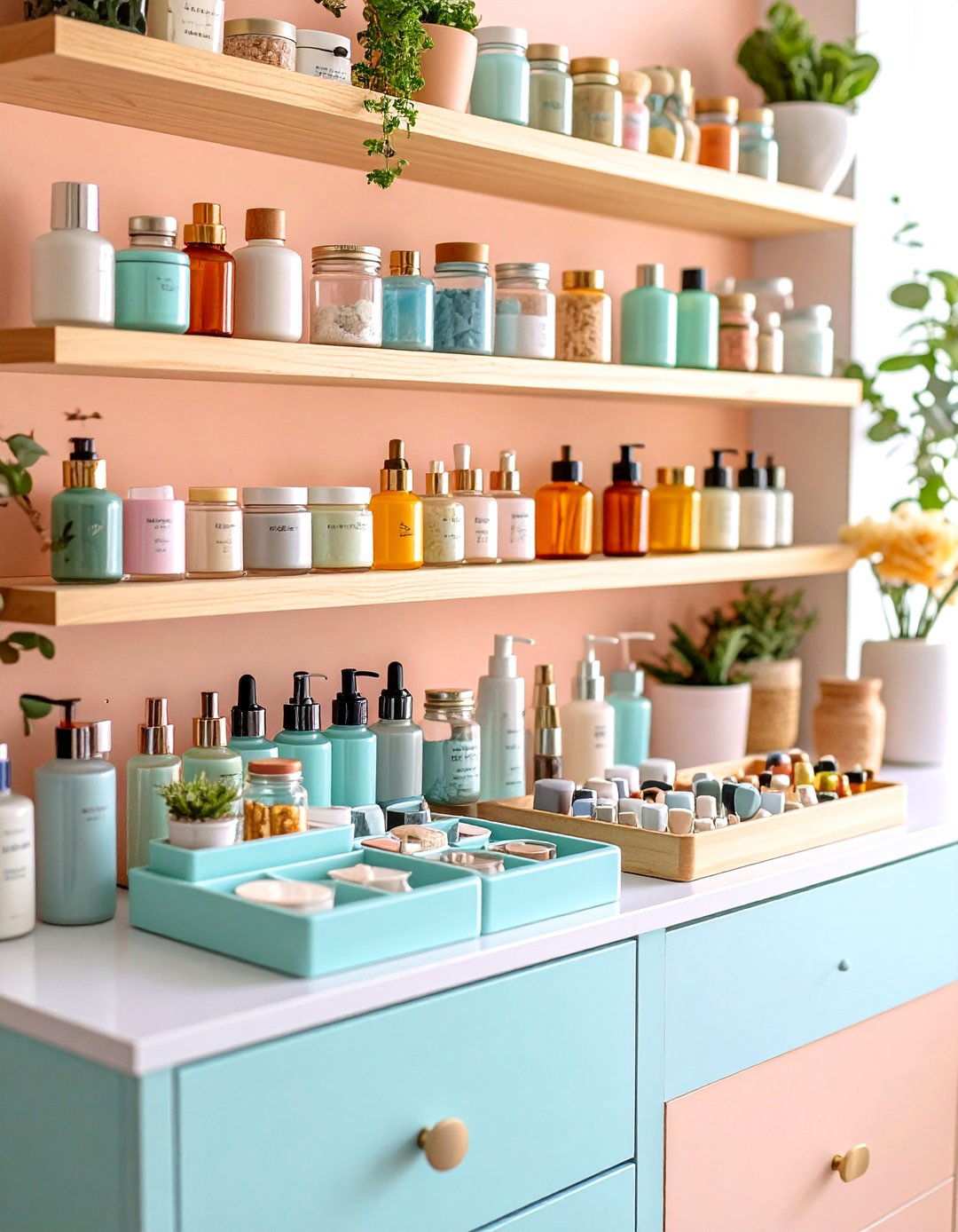 DIY Repurposed Storage - 24 vanity organization ideas