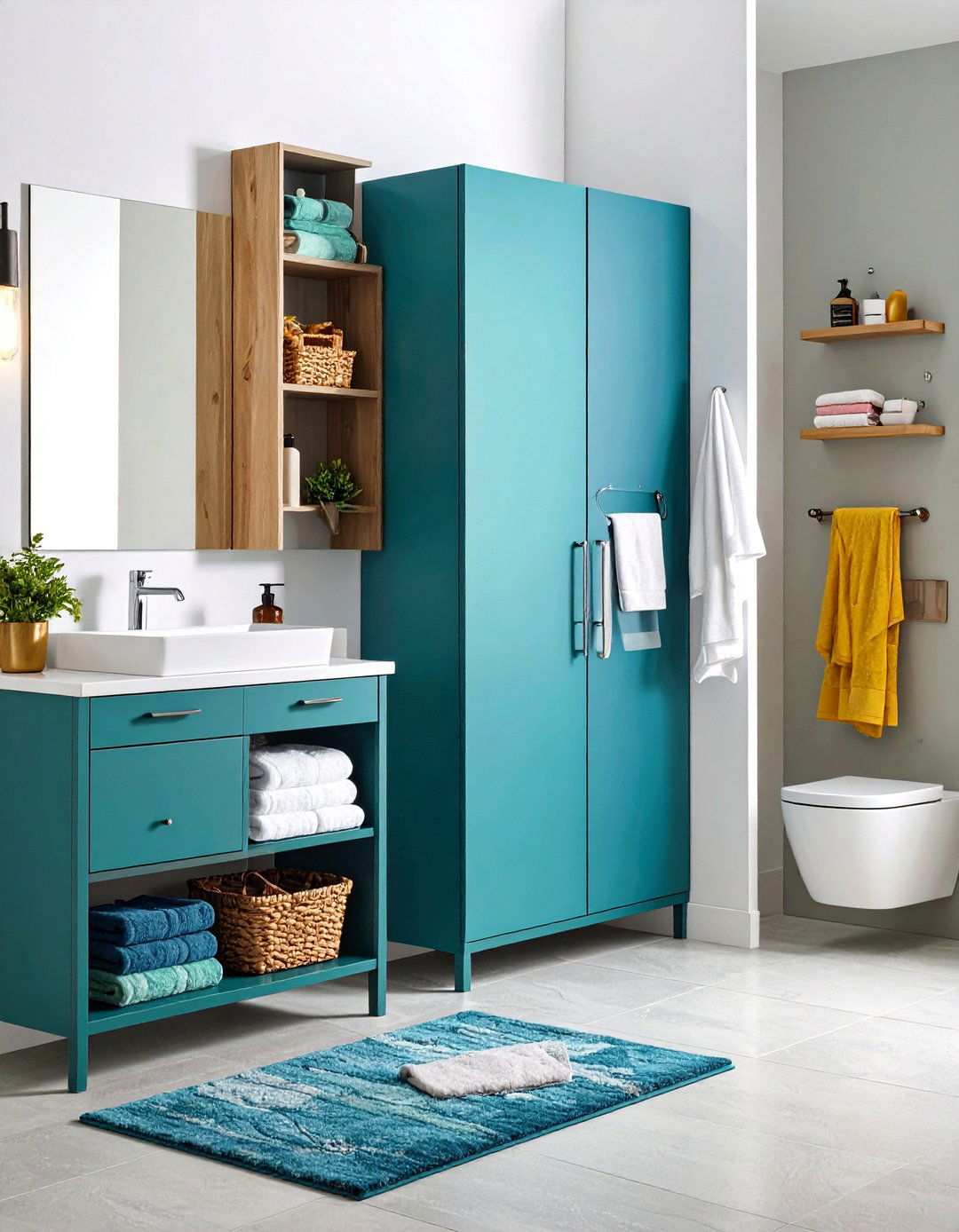 Door Mounted Storage Solutions - 24 Pedestal Sink Storage Ideas