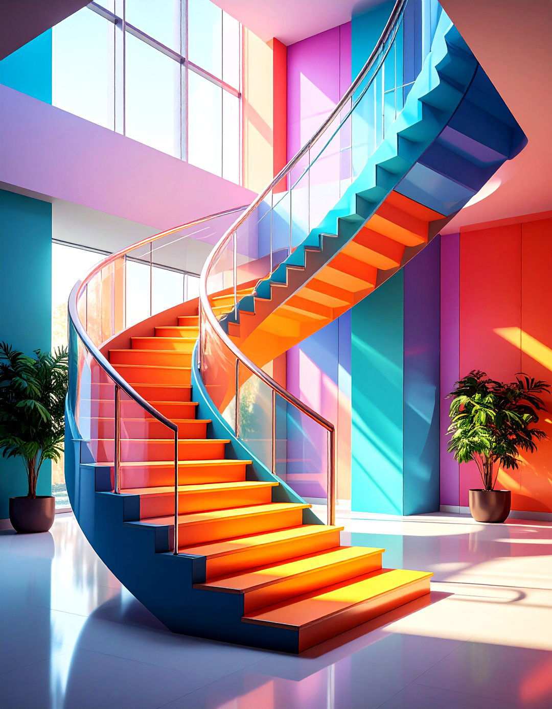 Double Height Feature Staircase - 24 Modern Staircases