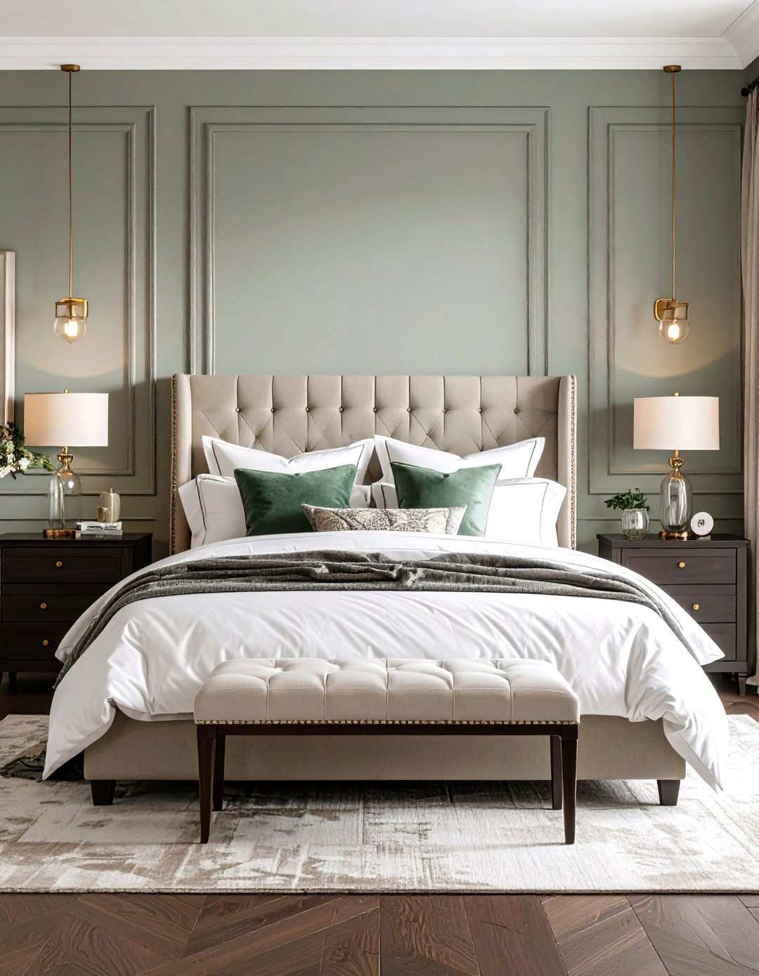Dove Grey Limewash Classic Bedroom - 24 Limewash Bedroom Ideas