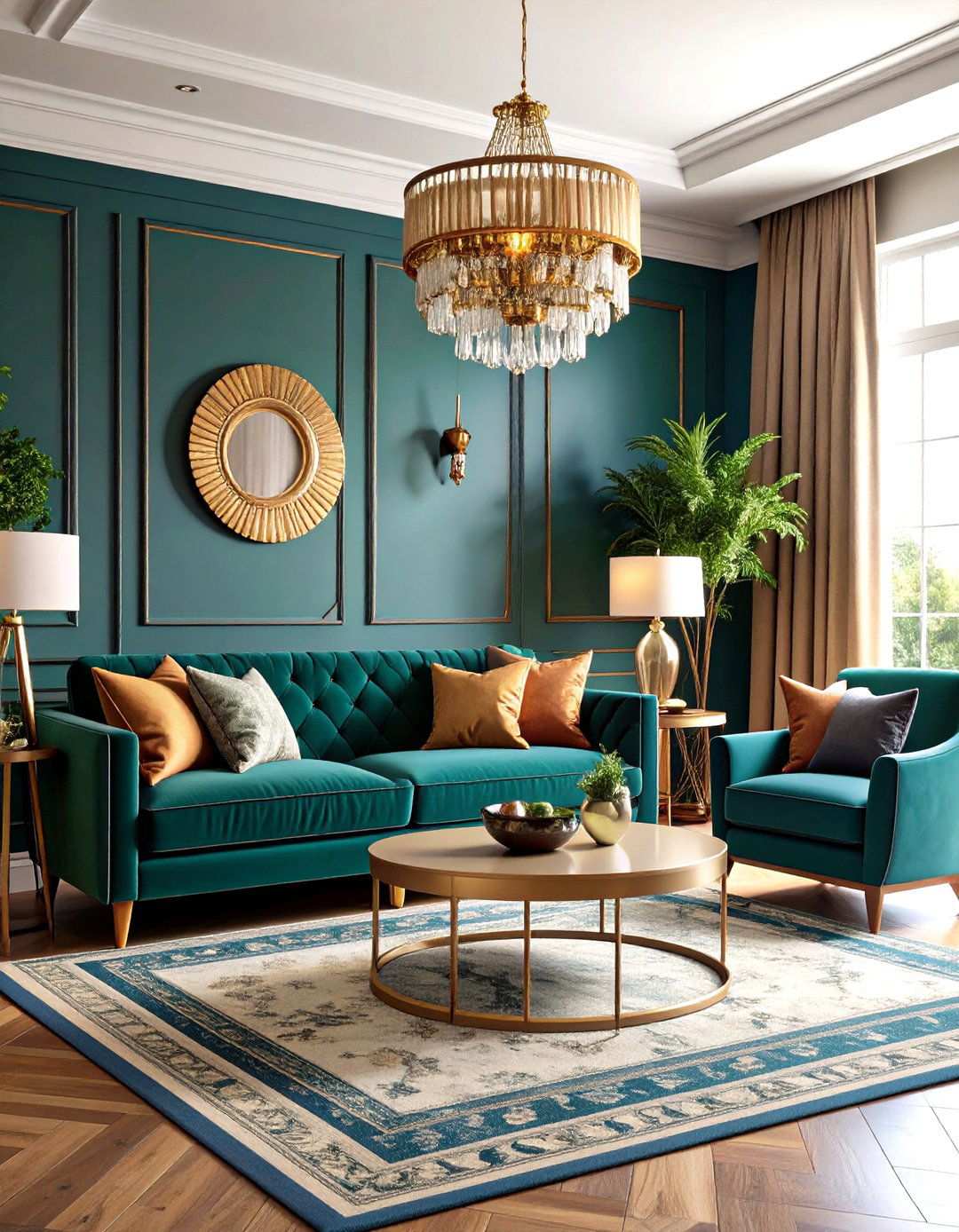 Dramatic Accent Wall Living Room - 24 Maximalist Living Room Design Ideas