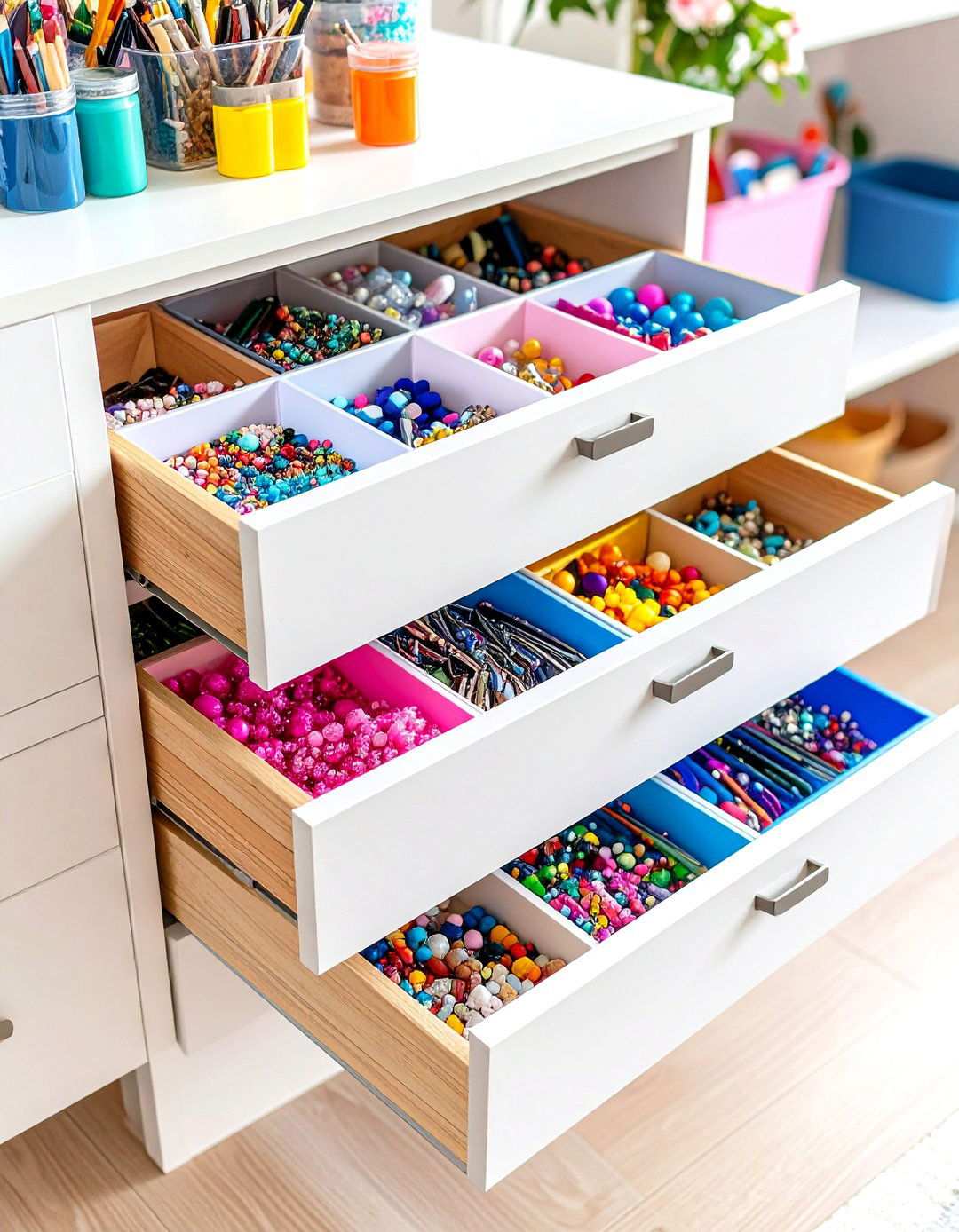Drawer Divider Systems - 24 Small Craft Room Ideas