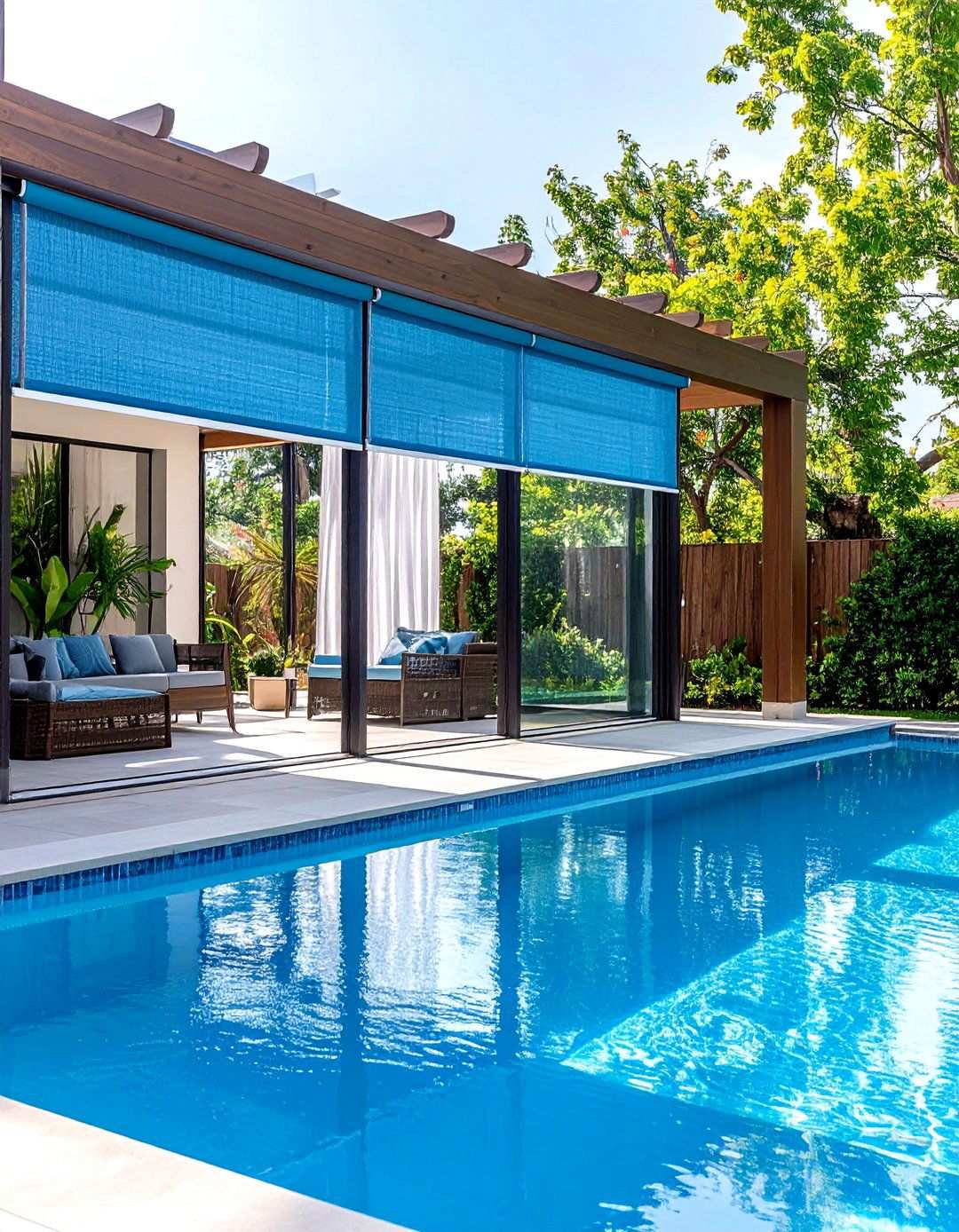 Drop Down Side Shade Screens - 24 Pergola Shade Ideas
