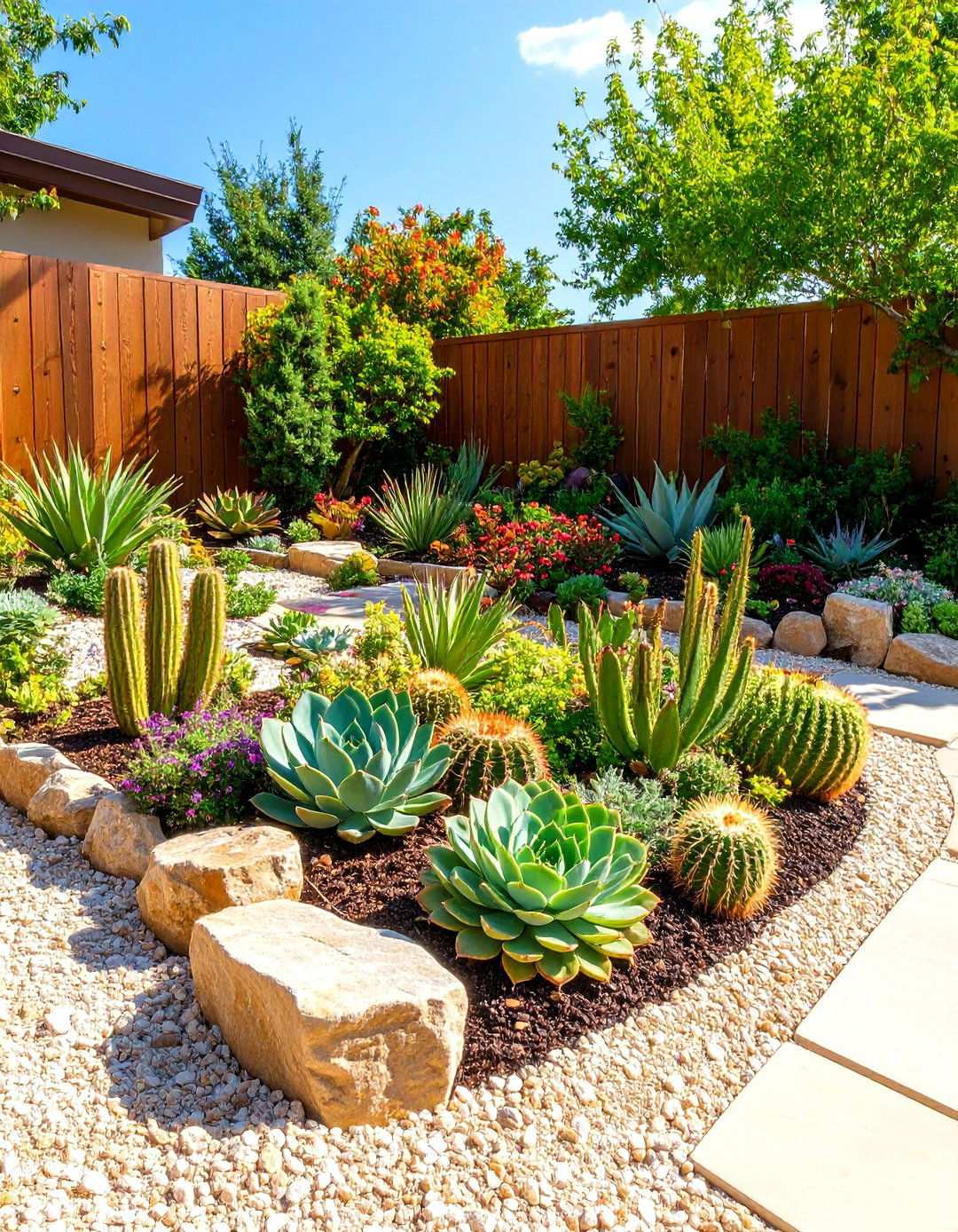 Drought Tolerant Succulent Displays - 24 Rock Landscaping Ideas