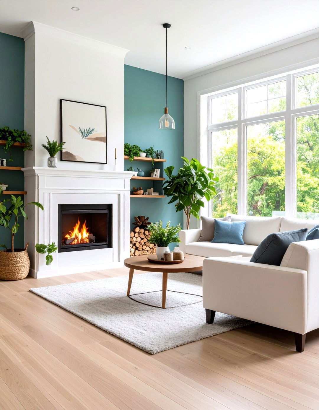 Dual Purpose Room Divider Fireplace - 24 Small Living Room Fireplace Ideas