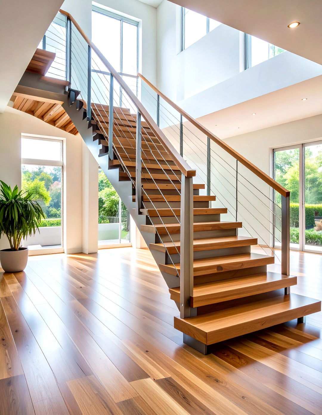 Dual Stringer Floating System - 24 Staircase Ideas