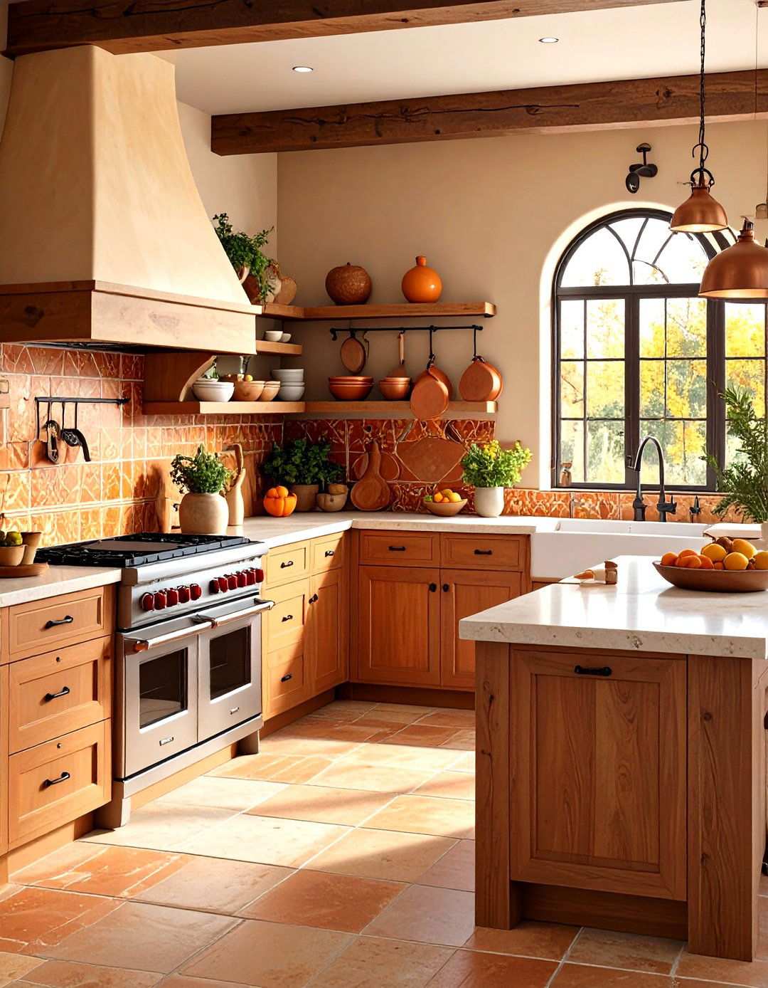 Durango Travertine Southwestern Kitchen Design - 24 Travertine Floor Kitchen Ideas