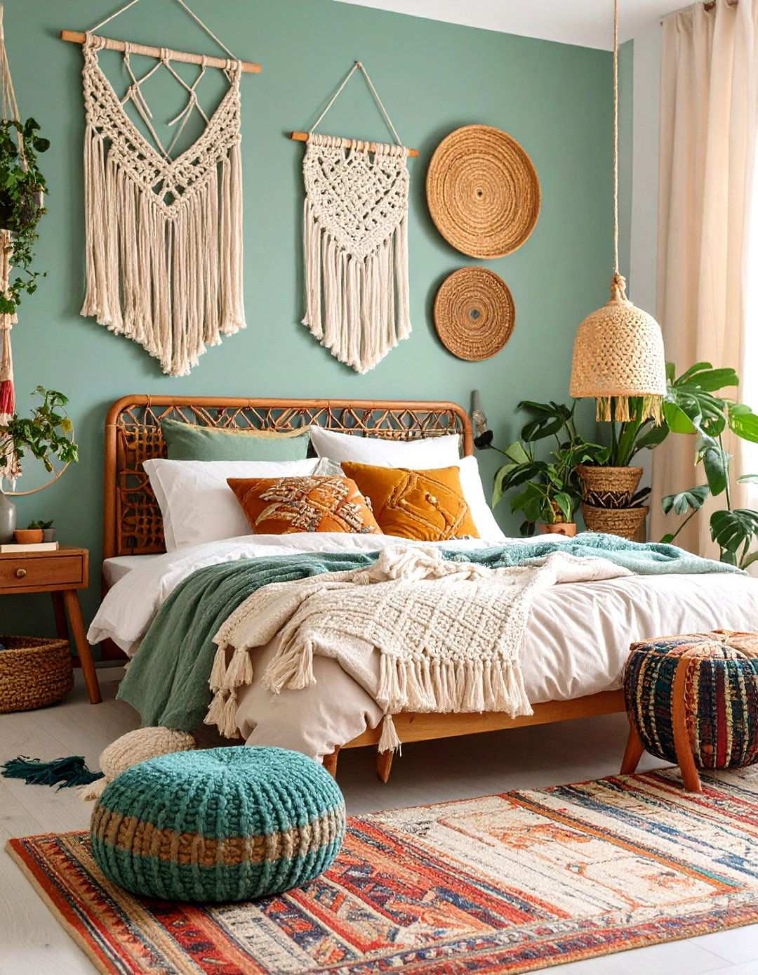 Dusty Rose Limewash Bohemian Bedroom - 24 Limewash Bedroom Ideas