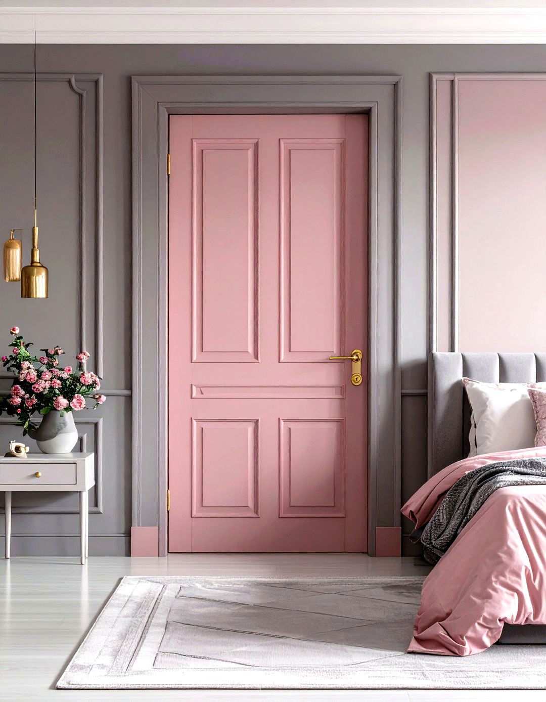 Dusty Rose Sophistication - 24 Interior Door Color Ideas