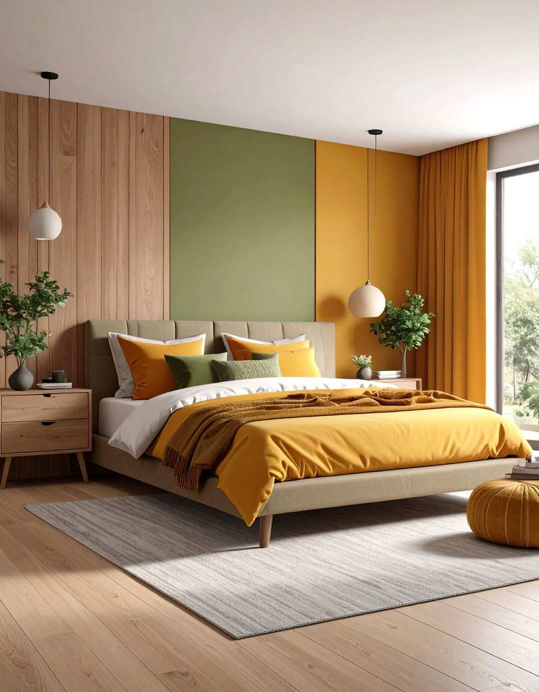 Earth Tone Color Schemes - 24 Midcentury Modern Bedroom Decorating Ideas