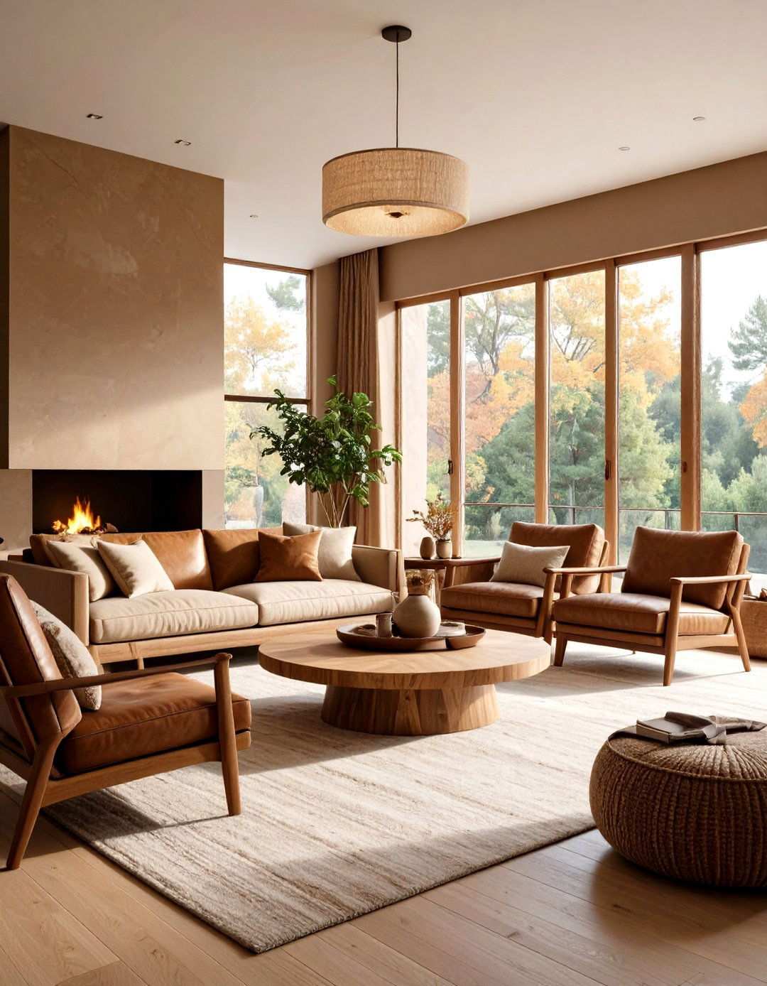 Earth Tone Neutral Living Room - 24 Southwestern Living Room Ideas