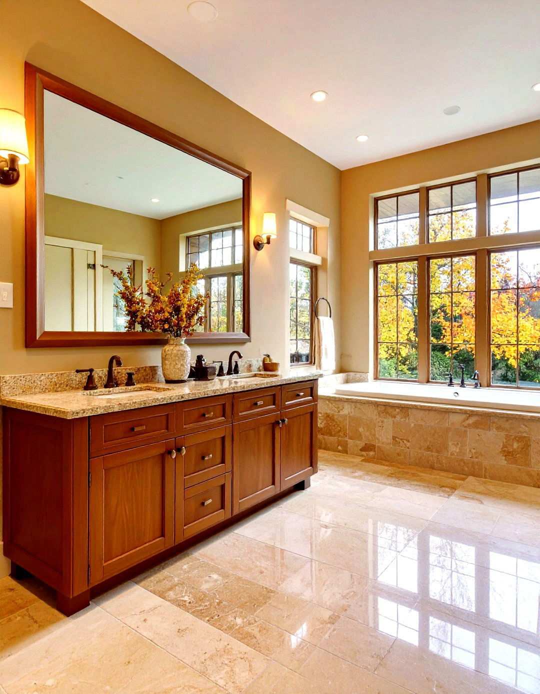 Earth Tone Palette Bathroom - 24 Tuscan Bathroom Ideas