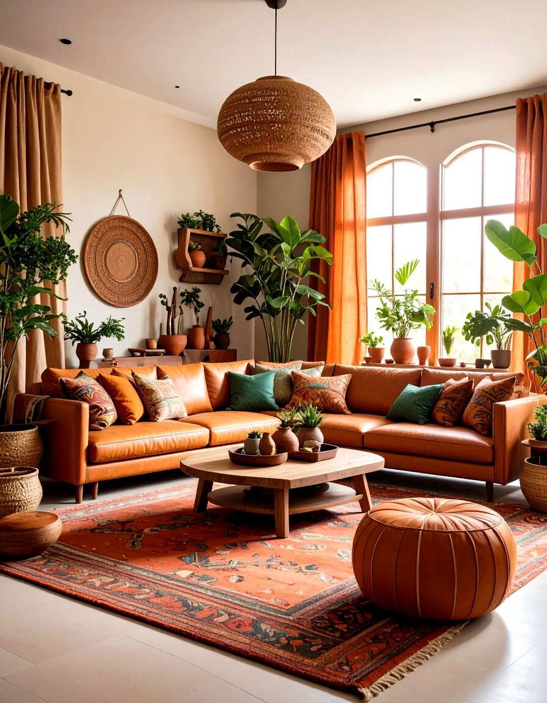 Earth Tone Sanctuary Living Room - 24 Luxury Living Room Ideas