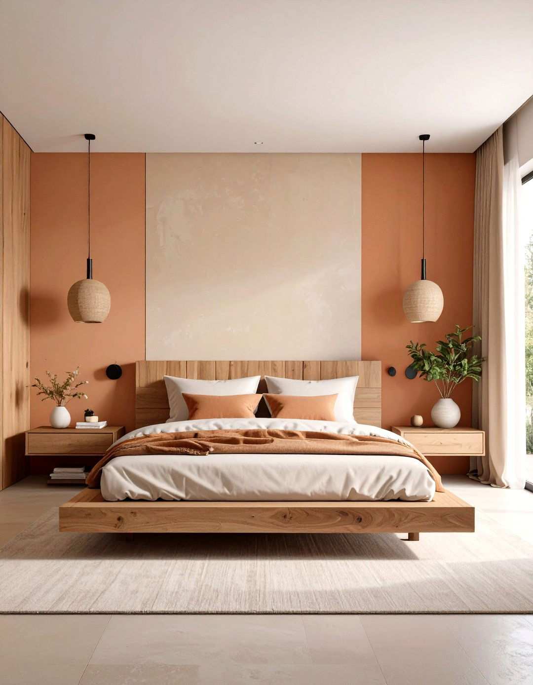 Earth Toned Minimalist Retreat - 24 Primary Bedroom Ideas