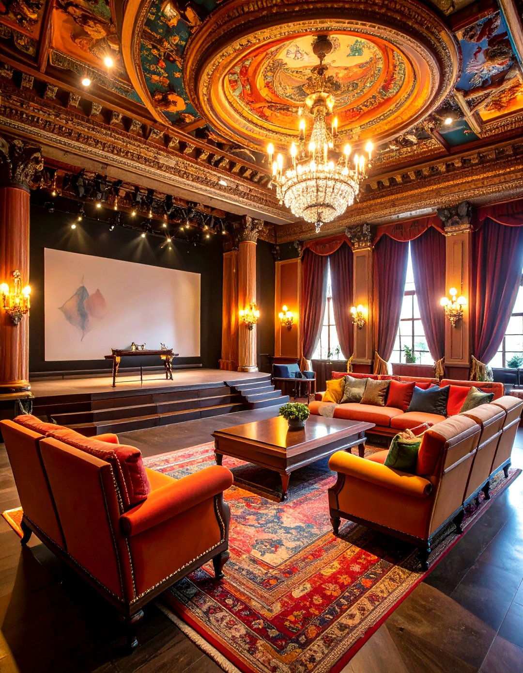 Eclectic Artistic Theater Showcase - 24 Home Theater Ideas