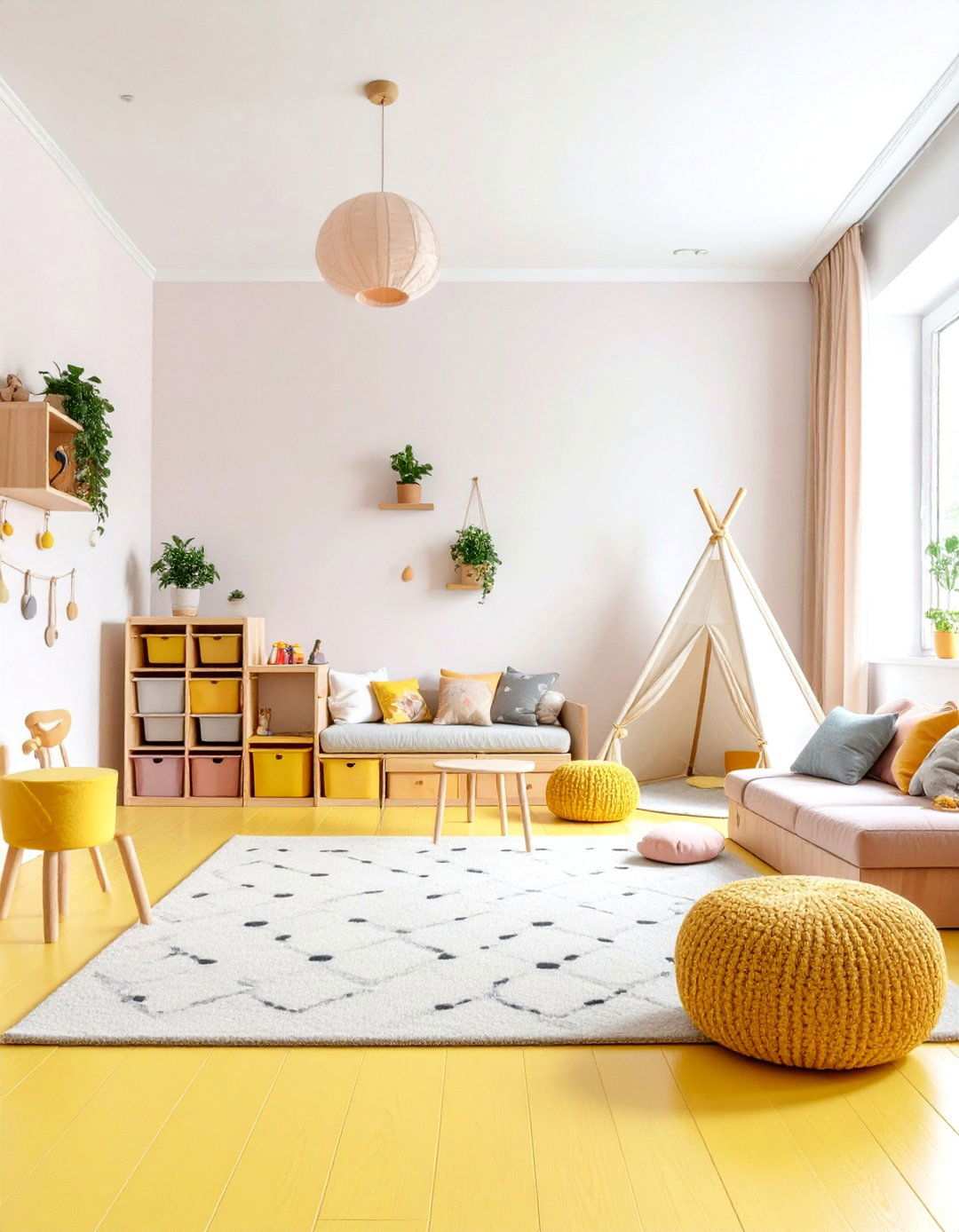 Eclectic Childrens Playroom - 24 How to Decorate With Yellow and Pink