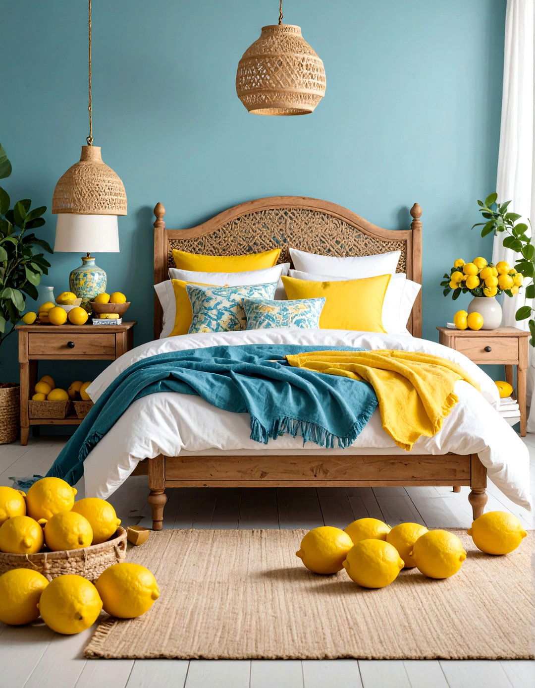 Eclectic Lemon Collectors Bedroom - 24 Lemon Bedroom Ideas