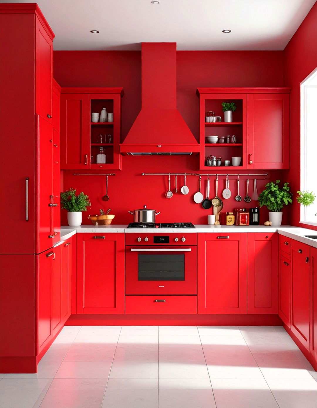 Eclectic Red Kitchen Personality - 24 Red Kitchens
