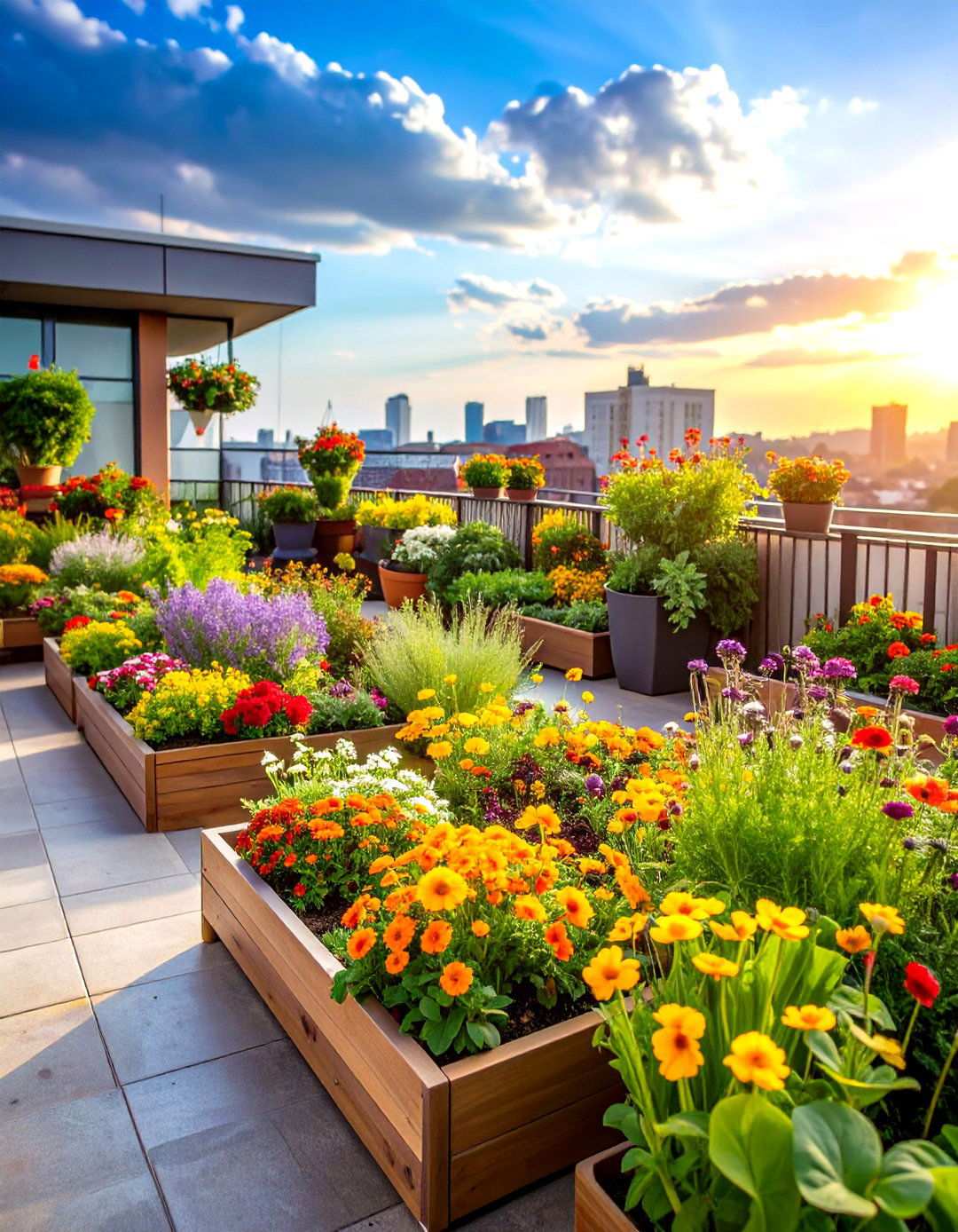 Edible Flower Gardens - 24 Rooftop Garden Ideas