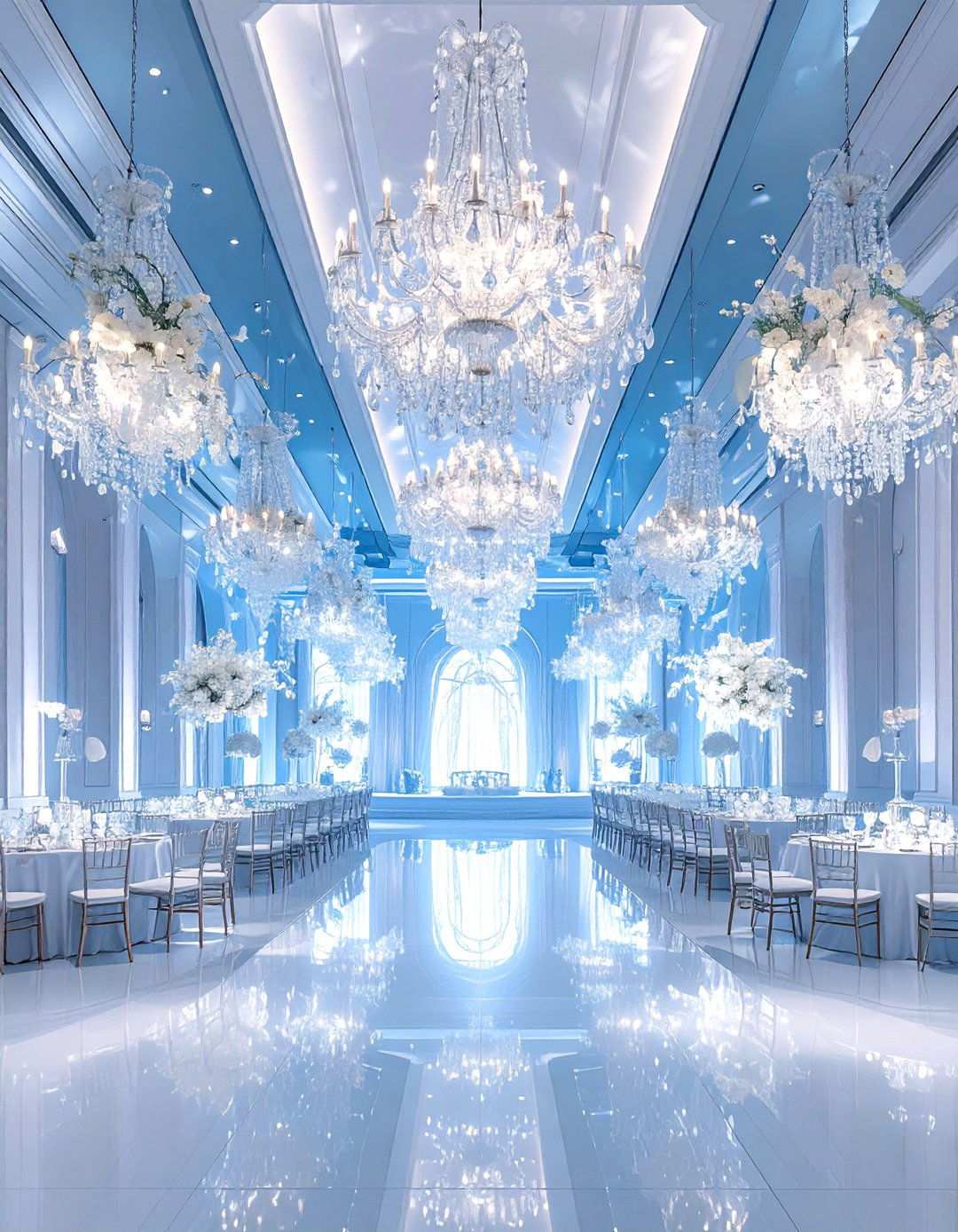 Elegant Ice Palace Winter Wedding with Crystal Details - 24 Winter Wedding Ideas